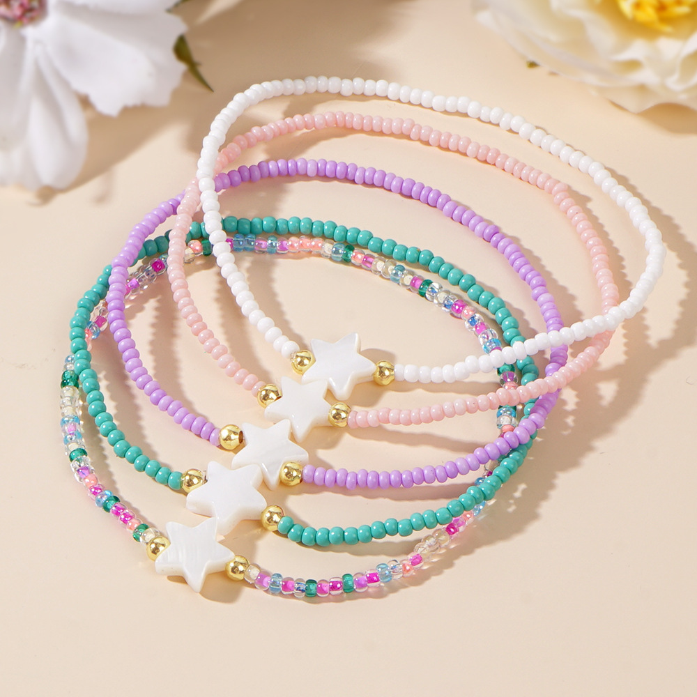 Bracciale colorato con perline e stella per donna elegante_voghion.com