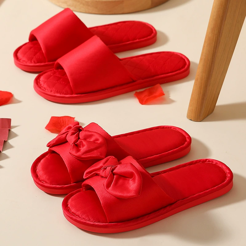 Свадебные тапочки жених и невеста пара приданое большое красное праздничное домашнее использование