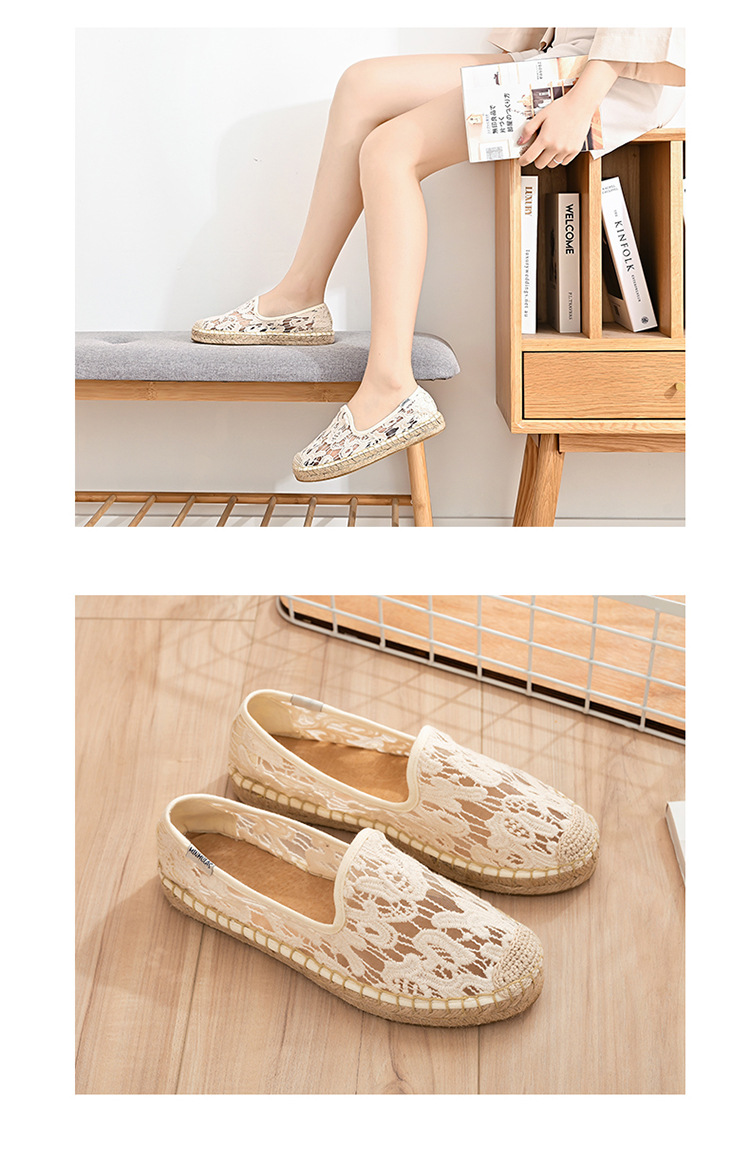 Frühling/Sommer Weiche Sohle Mesh Atmungsaktive Damen Freizeitschuhe Mit Hohlen Halb Schlepper Lazy Footwear Leinen Gras Gestrickte Sandalen_voghion.com