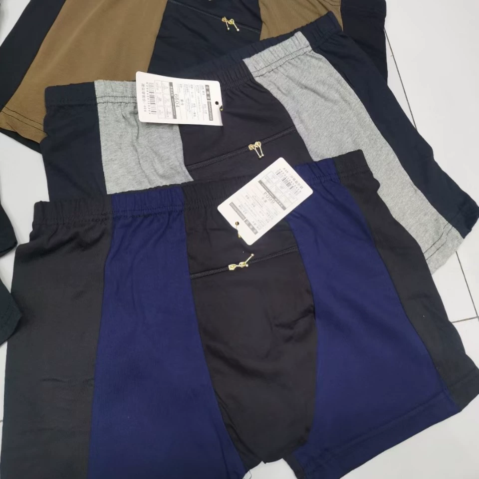 Мужские хлопковые боксеры с карманами на молнии, противоугонное нижнее белье, шорты для среднего возраста, объемные поставки в стойло оптом