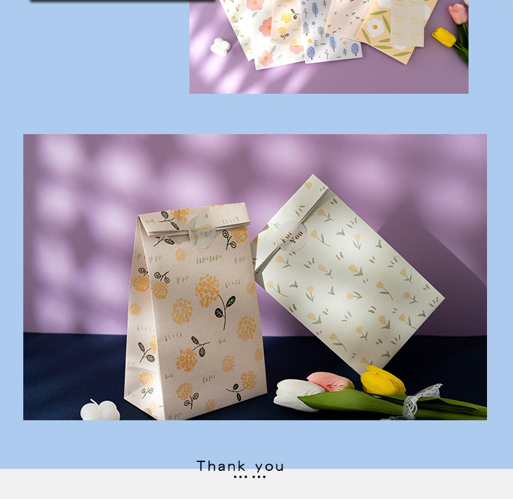 Artistic Flower Paper Special Occasion Gift Bags 1 Set display picture 4