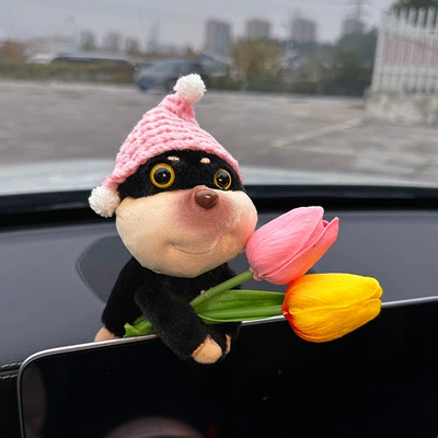 Car ornaments dog car central control screen - tulip-bee-dog