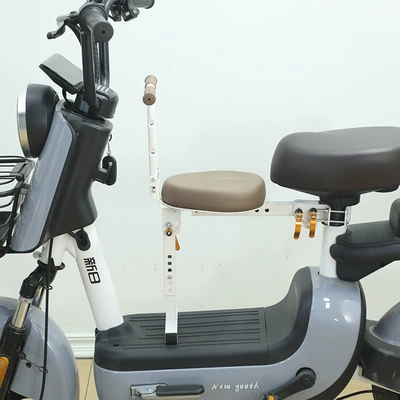 Foldable Quick-Release Seat, Electric car child seat - brown-seat-folding-armrest