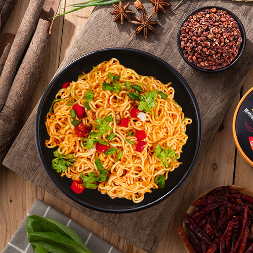 Kefan Zhajiang Noodles 105g*5 in a pack Internet celebrity convenient instant noodles for late night snacks instant dry noodles wholesale