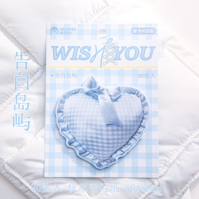 Mr. Paper Alien Tarjeta trasera N Tie Girl Wish Series Original ins Style Student Notes Post-it