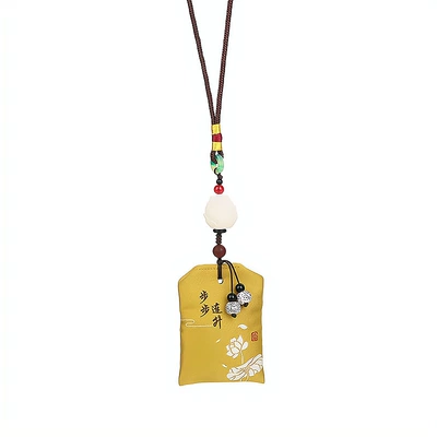 Car hanging: boxwood carving Buddha Ping