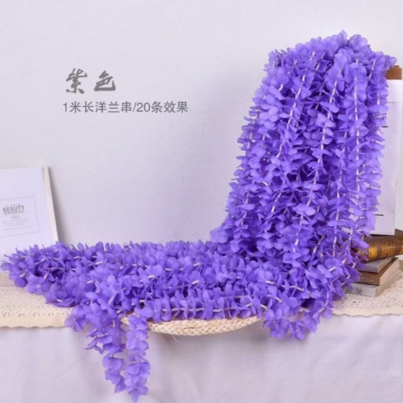 난초 한 줄과 보라색 한 줄