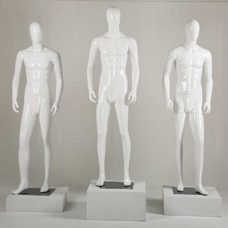 Modelo masculino escaparate tienda de ropa modelo asiático blanco pintura superficie modelo masculino modelo de cuerpo completo Maniqui apoyos image 3
