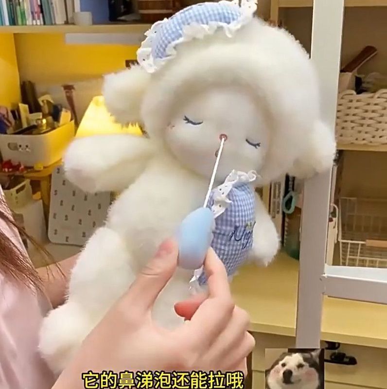 可爱仿真晚安小羊玩偶公仔毛绒玩具女孩睡觉抱枕生日礼物娃娃批发|undefined
