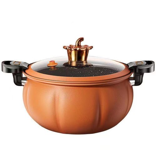 New Enamel Ceramic Rome Holiday Pumpkin Pot Household Large Capacity Non-stick Micro-pressure Cooker Soup Pot Gift