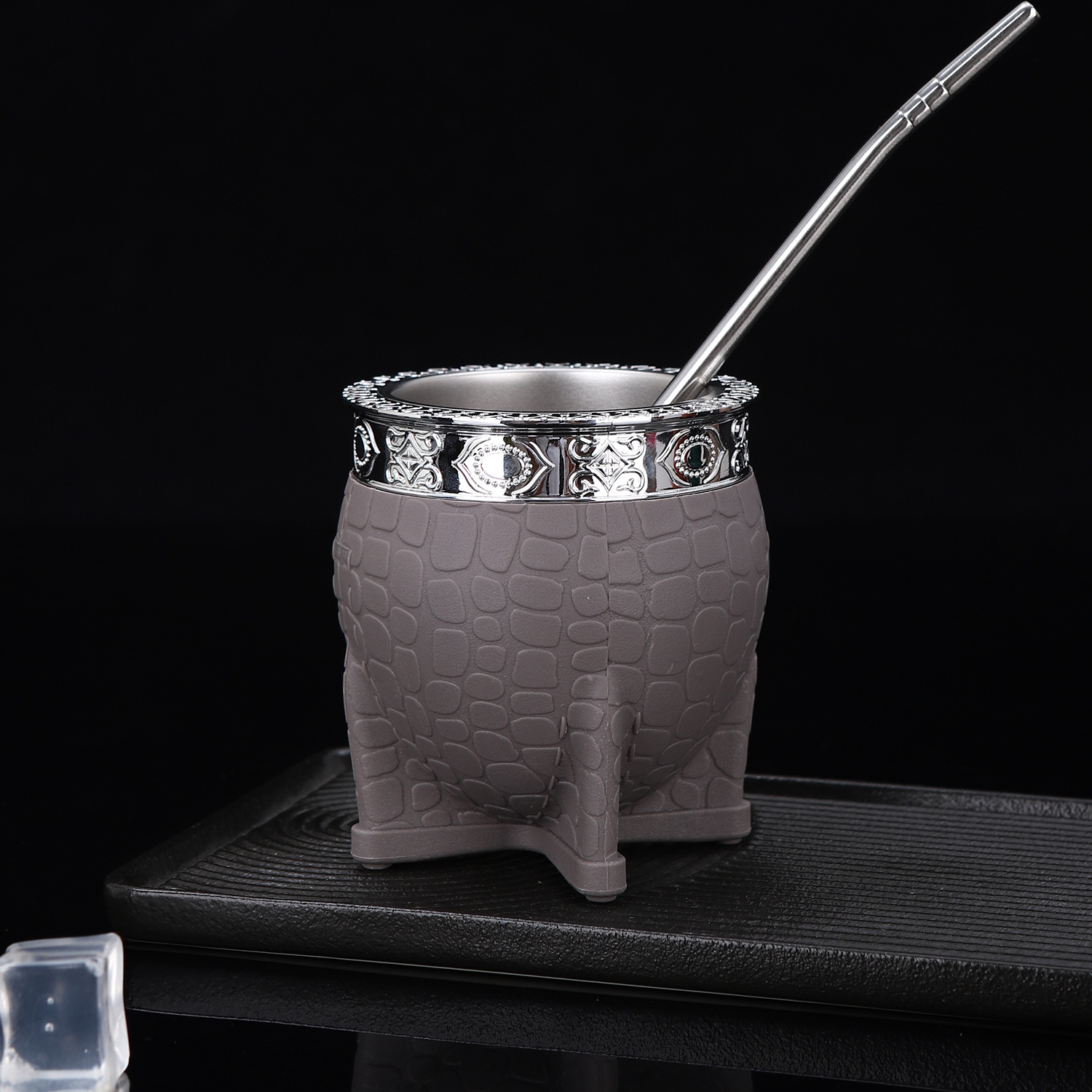 Copa Amazon 304 de acero inoxidable Madai con paja, textura de caparazón de tortuga, taza de cáscara de huevo, taza de aislamiento argentino creativo