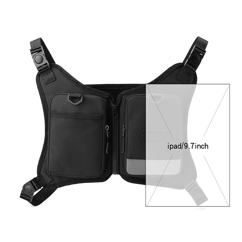 Comercio exterior al por mayor 2024 nuevo bolso de pecho táctico de nailon para hombres bolso de chaleco de ciclismo al aire libre mochila de viaje multifuncional