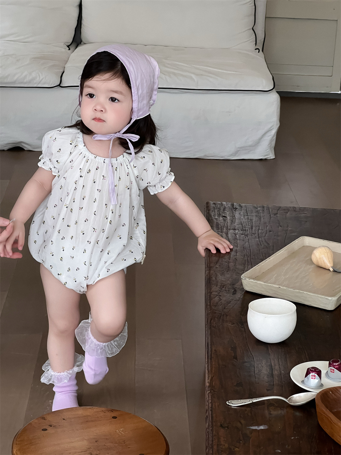 Vestido de verano para niñas vestido de una pieza delgado vestido de verano 2025 bebé nuevo bebé ropa para niños coreanos mamelito floral