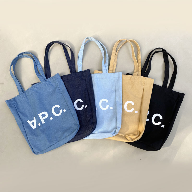 Single Shoulder Canvas Bag Simple Tote Bag Student Class Commute Artistic Denim Canvas Bag_voghion.com