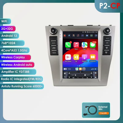 9.7inch Suitable for 06-11 Toyota Camry Android Car Bluetooth Vertical Screen Navigation Carplay (DVD Navigation) - 232g-wifi-version-quad-core-carplay-97inch-suitable-for-06-11-toyota-camry