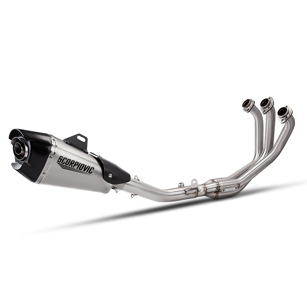 Mt09 Full-Section Exhaust Pipe Modification, Double Oxygen Port Front and Rear Muffler, Non-Destructive Installation 2021-2024