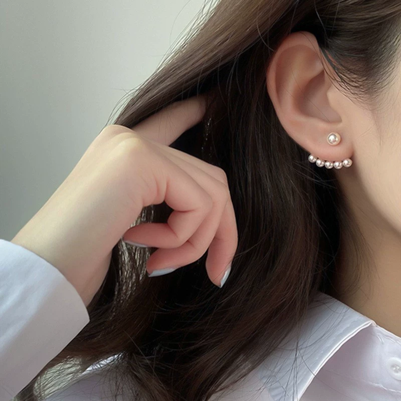 Pearl Earrings, 925 Silver Sample, Light Luxury Style, Multiple Color Options