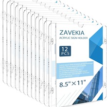 亚克力窗户标志支架带吸盘透明框架玻璃门壁挂广告标牌台卡8.5*11