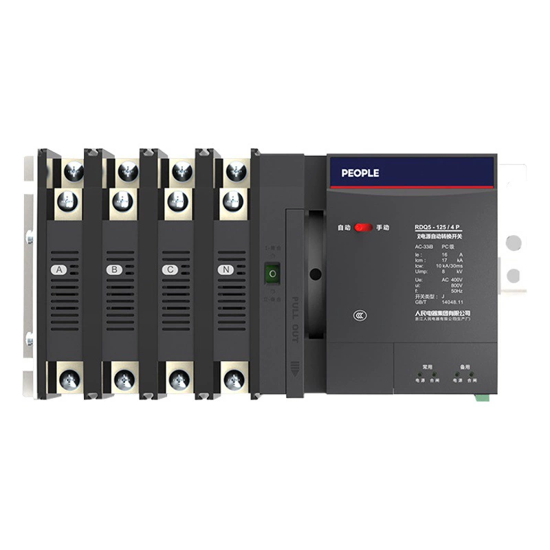 Автоматический переключатель питания RDQ5 для ПК, двухканальный, 4P, тип 125, 10A40A63A100A125A