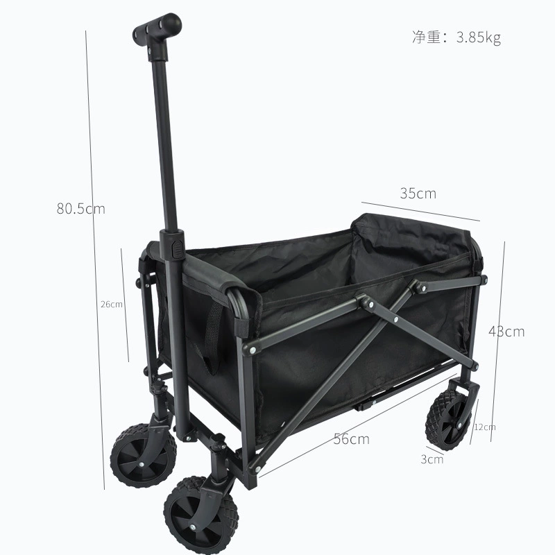 Travel cart for camping, folding handheld small trailer