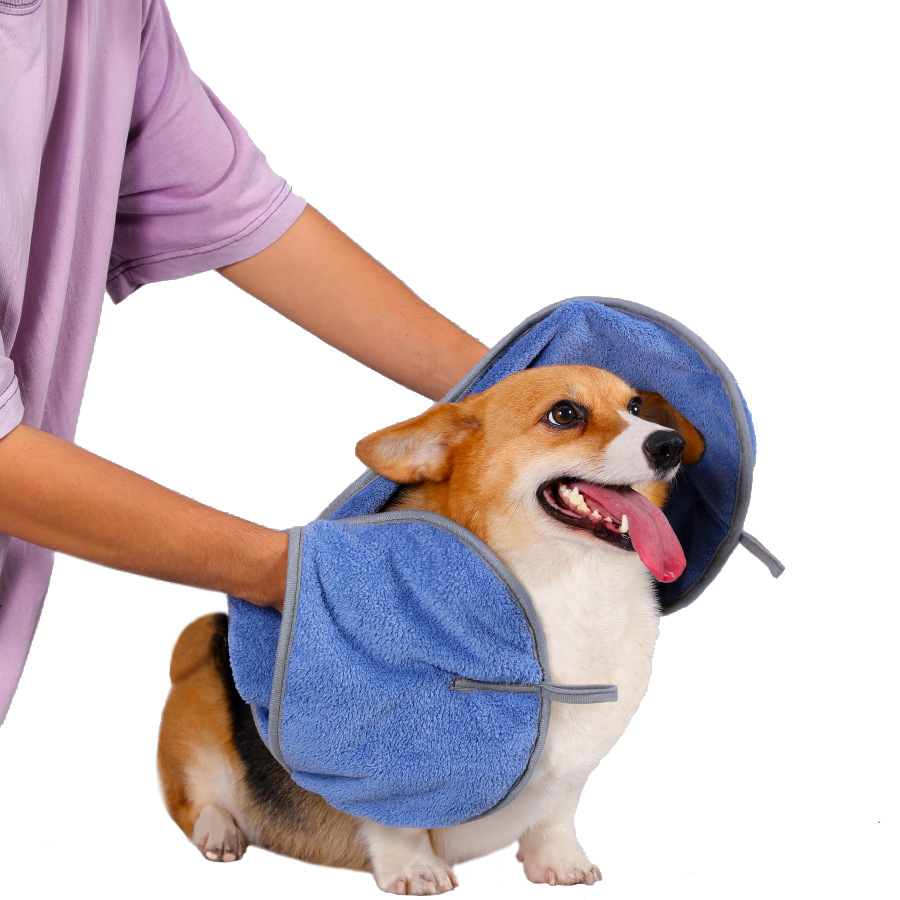 Toalla para mascotas Toalla de baño enchufable para perros Toalla para perros y gatos de secado rápido Toalla de baño de lana de coral absorbente