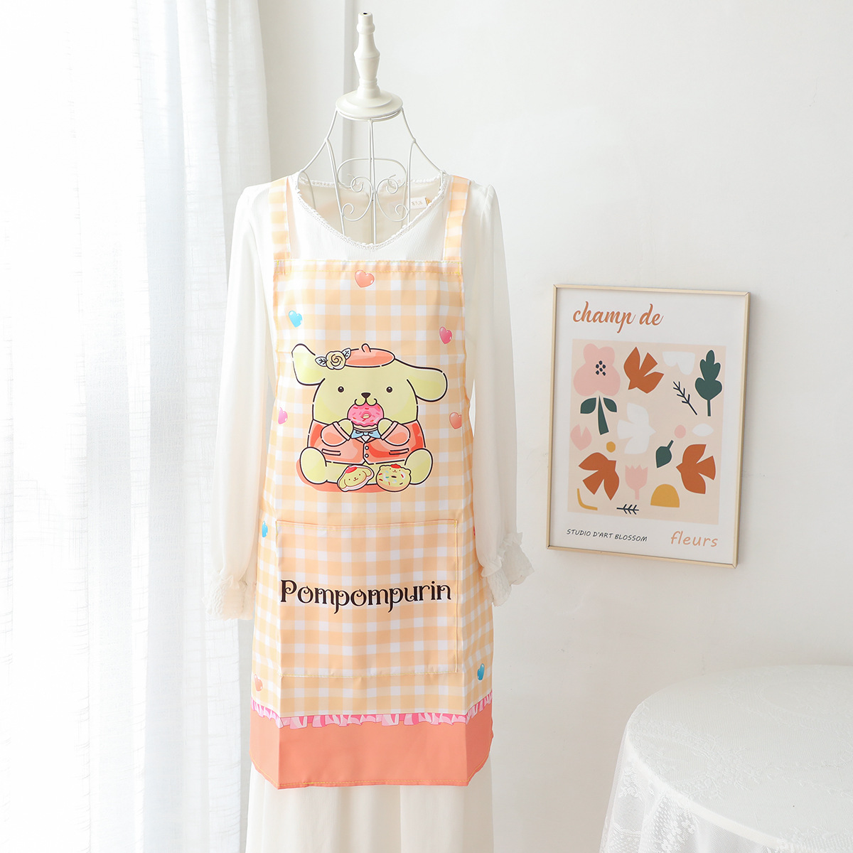 격자 무늬 원피스 푸딩