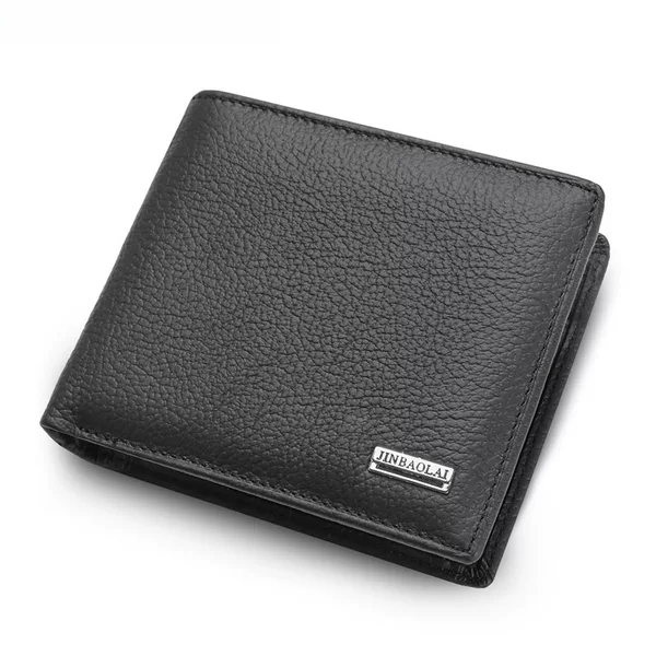 Jinbaolai Factory Direct Supply Export Hot-Selling Short Men's Wallet Genuine Leather Wallet Coin Purse Wallet Wallet