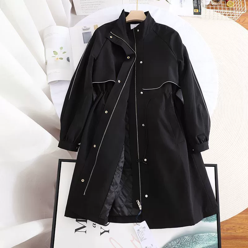 Новая куртка ранней весной ~ Тонкий 2024 свободный иностранный тонкий плащ новый средний длинный пальто женский