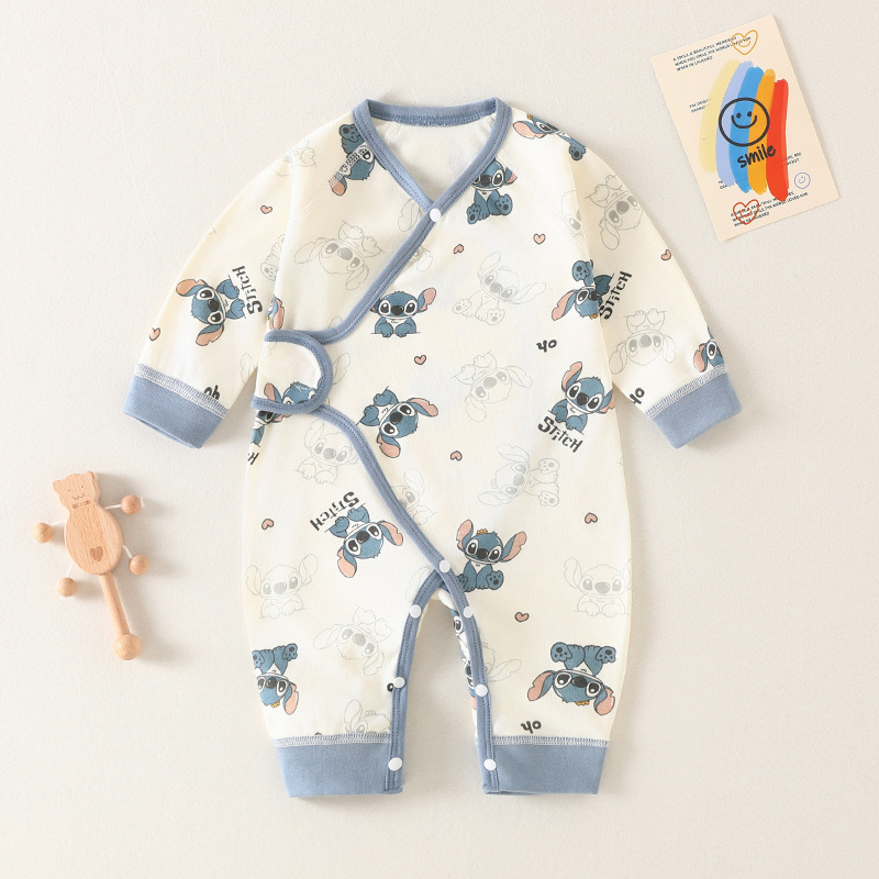 Newborn baby jumpsuit baby clothes category A pure cotton spring and autumn winter newborn 3 baby monk clothing