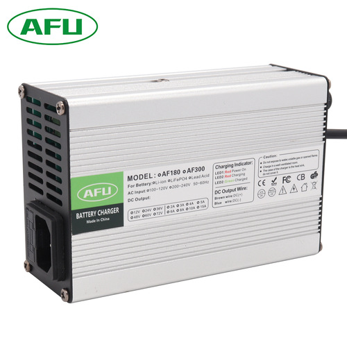 58.4V 4A 5A Charger Compatible with 16S 51.2V Lithium Iron Phosphate Battery, Connector Selectable
