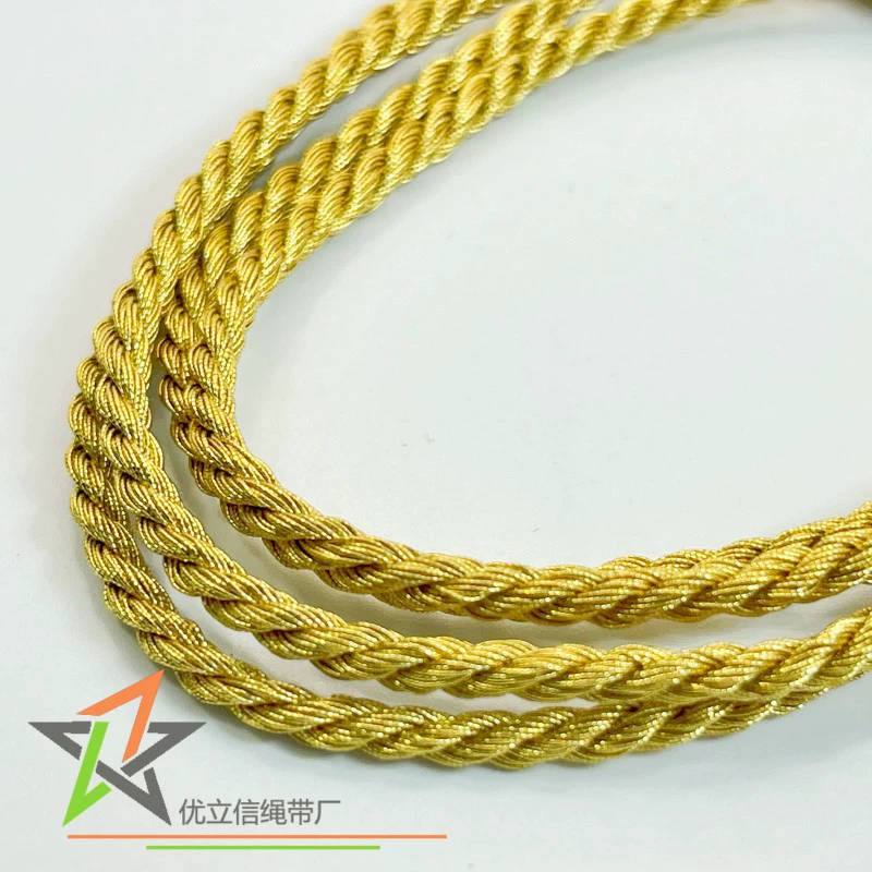 3 мм золотистая нить, двухпрядная крученая веревка, золотая нить, двухпрядная крученая веревка, подарочная коробка, упаковочная веревка, ремешок для ювелирных изделий