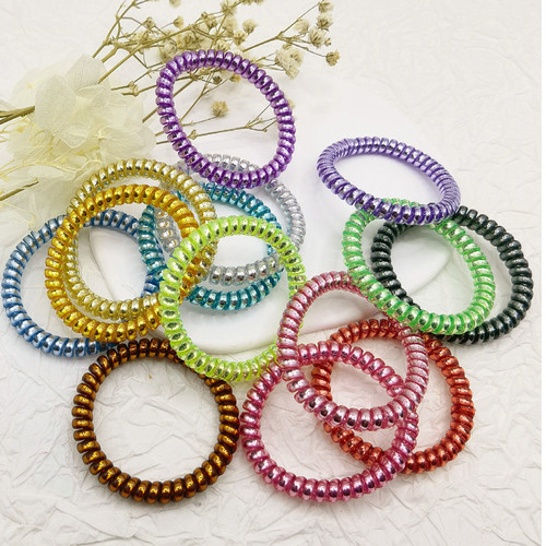 Metallic Color Fine Phone String Enameled Color Bracelet Yiwu Hair Accessories Hair Ties Accessories Rubber Bands Foreign Trade Wholesale