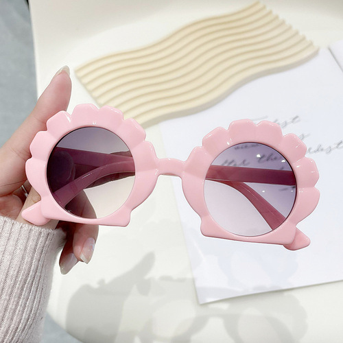 Children's New Shell Sunglasses, Cute Cartoon Style, Men and Women, Baby Boys and Girls, Sun Protection, UV Protection Sunglasses, Wholesale, Adorable