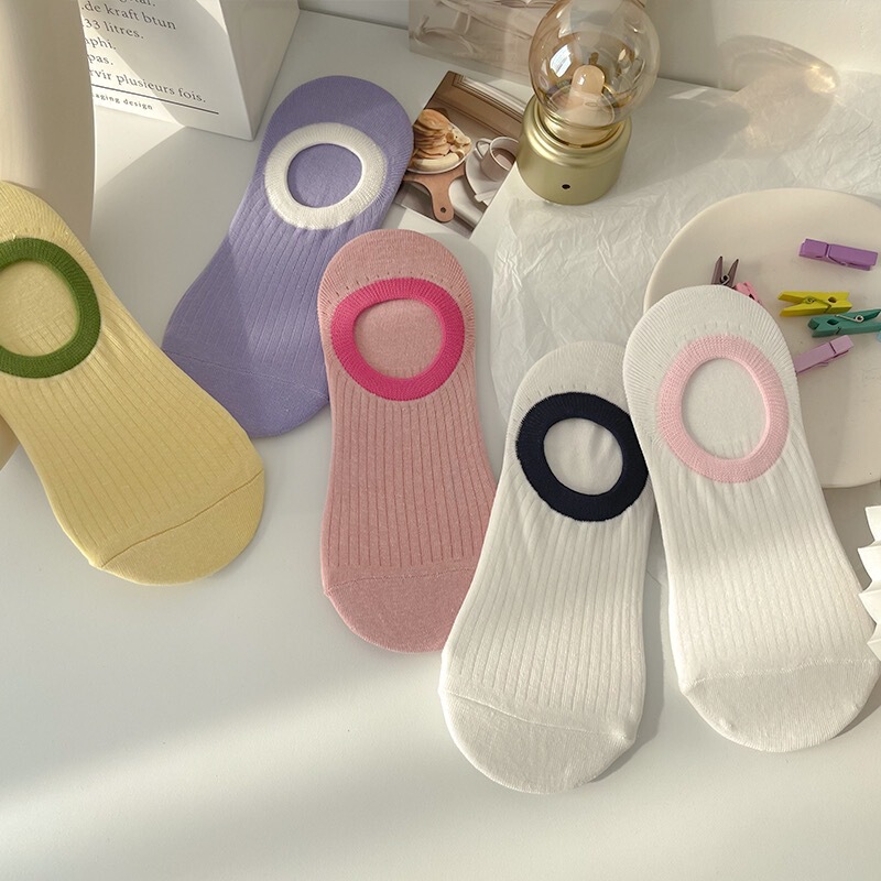靴下の女性の夏のシンプルな見えない靴下の新しいキャンディー色の薄いメッシュの通気性のあるinsは靴下と落ちにくい|undefined