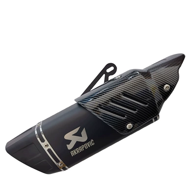 AR SC street exhaust — Exhaust pipe - 8-51mm-angled-black-carbon-fiber-protective-covers