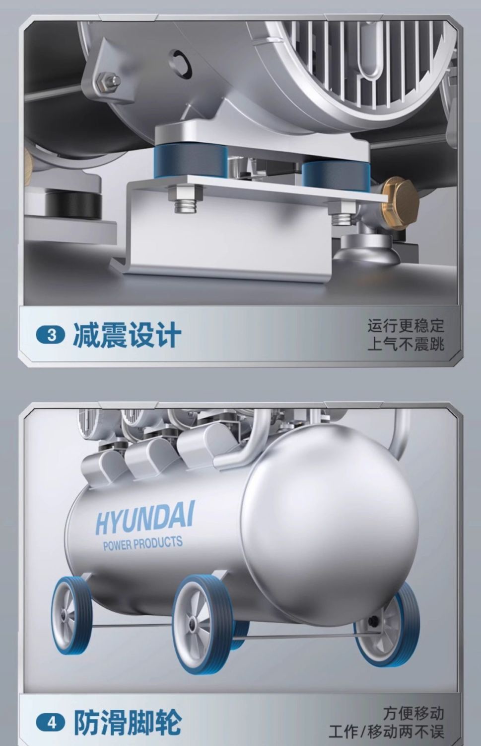 Korean Modern Air Compressor Air Pump Oil-Free Silent Mini Portable Small Woodworking Household Air Compressor