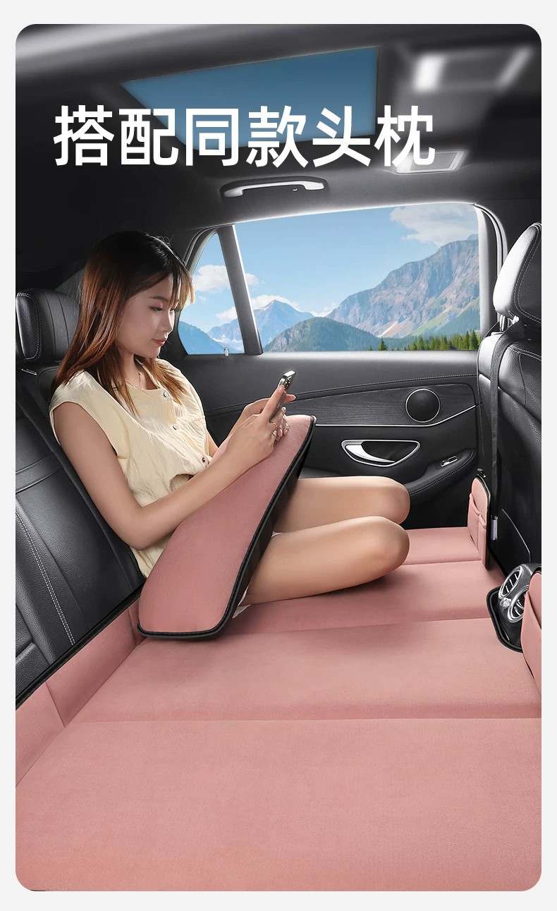 Car Backseat Sleeping Pad, Car Mattress, Foldable Travel Bed in the Car, Rear Seat Sleeping Tool for Babies