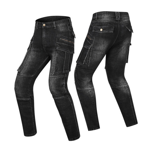 MOTO LANG Motorcycle Riding Denim Cowboy Gear High Elastic Anti-Fall Motorcycle Touring Pants for Men and Women