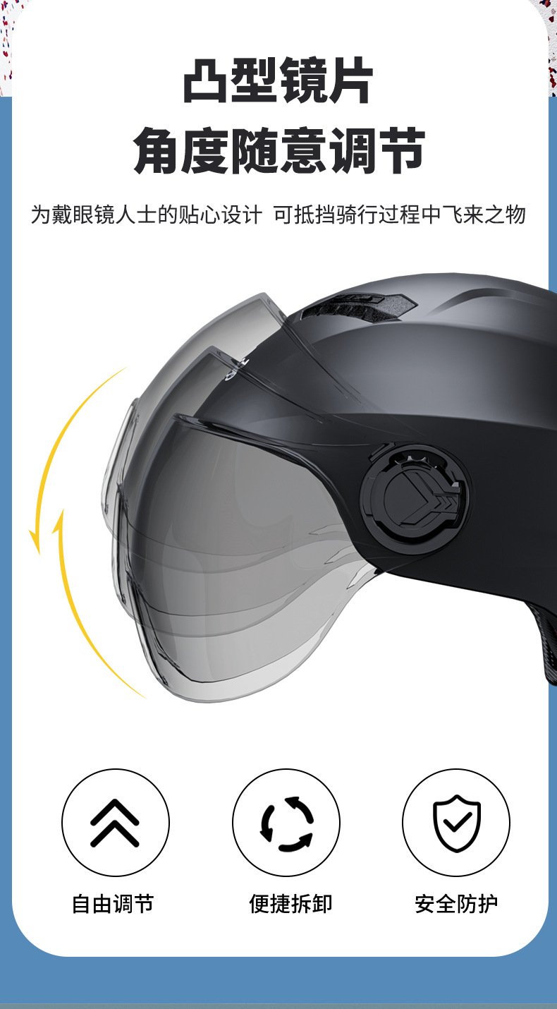Electric Vehicle Helmet 3C Certified Summer Half Helmet