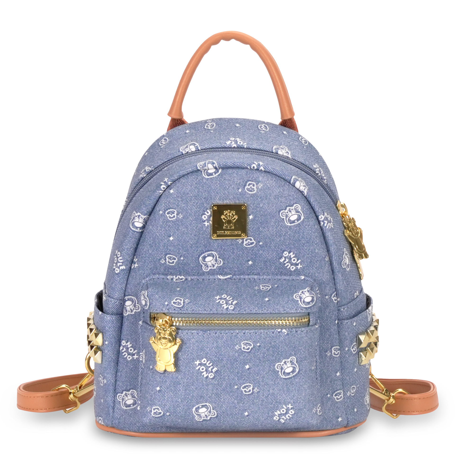 Caricatura encantadora oso mochila de mujer impresión de aire extranjero mochila de viaje de mujer estilo coreano bolsas de tendencia de comercio exterior