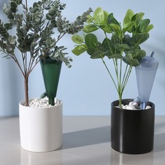 Funnel-shaped lazy transparent automatic dripper home balcony flowerpot red pottery indoor water flow speed regulating flower watering kettle