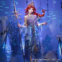 第五人格cos服渔女垂泪的神女cosplay游戏演绎之星稀世时装假发女