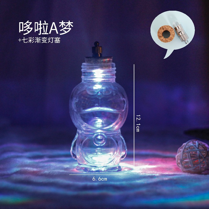 Botella de deseos de bricolaje al por mayor, botella de cielo estrellado, botella de nebulosa, botella de arco iris, botella de deriva, botella de mar, botella de estrella de la suerte, vidrio