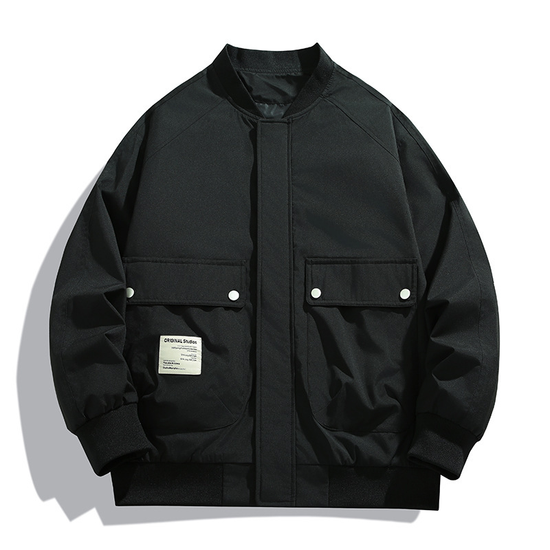 Jacket Men's Spring and Autumn Explosions Jacket Vertical Collar Fashion Trend Casual All-match Jacket Men's Spring and Autumn Explosions Jacket Vertical Collar Fashion Trend Casual All-match