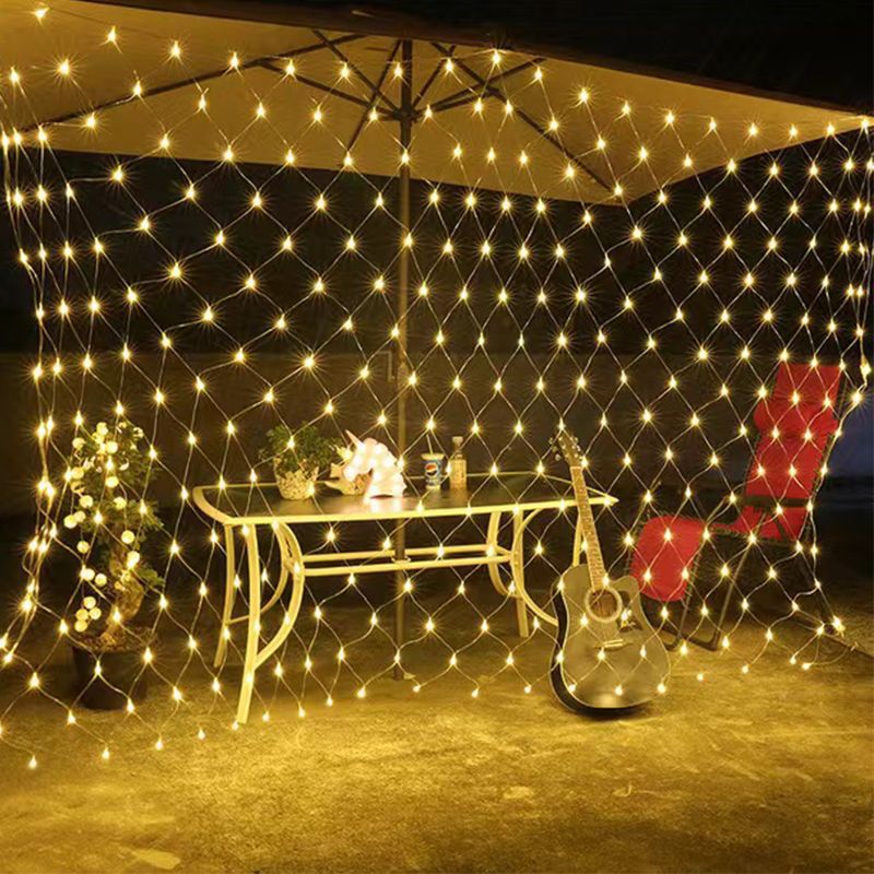 Luz solar de red de pesca LED lámpara de jardín rural lámpara decorativa al aire libre lámpara de color resistente al agua lámpara de rejilla 2026 nuevo