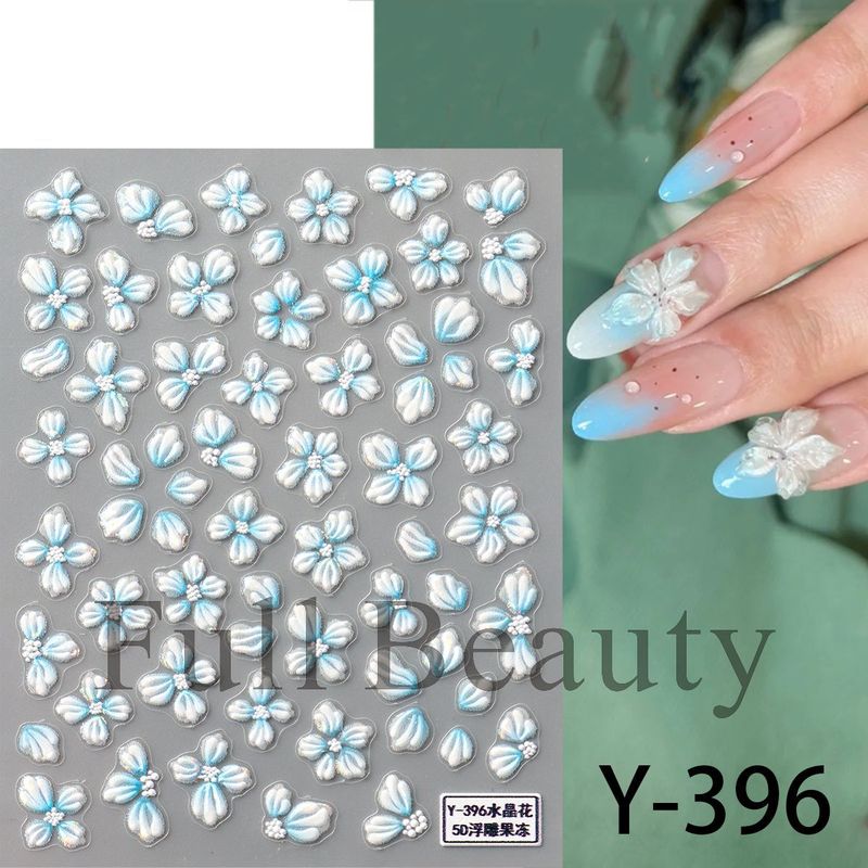 FULL BEAUTYクロスボーダー新作ネイルステッカーレリーフゼリー水晶氷透花四弁花ネイルステッカー|undefined
