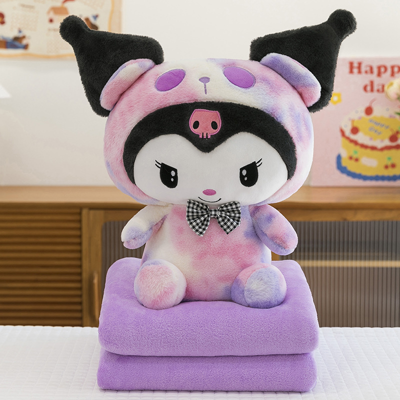 Manta de aire acondicionado de dibujos animados, almohada, edredón, almohada de siesta multifuncional dos en uno, venta directa de fábrica, comercio exterior al por mayor