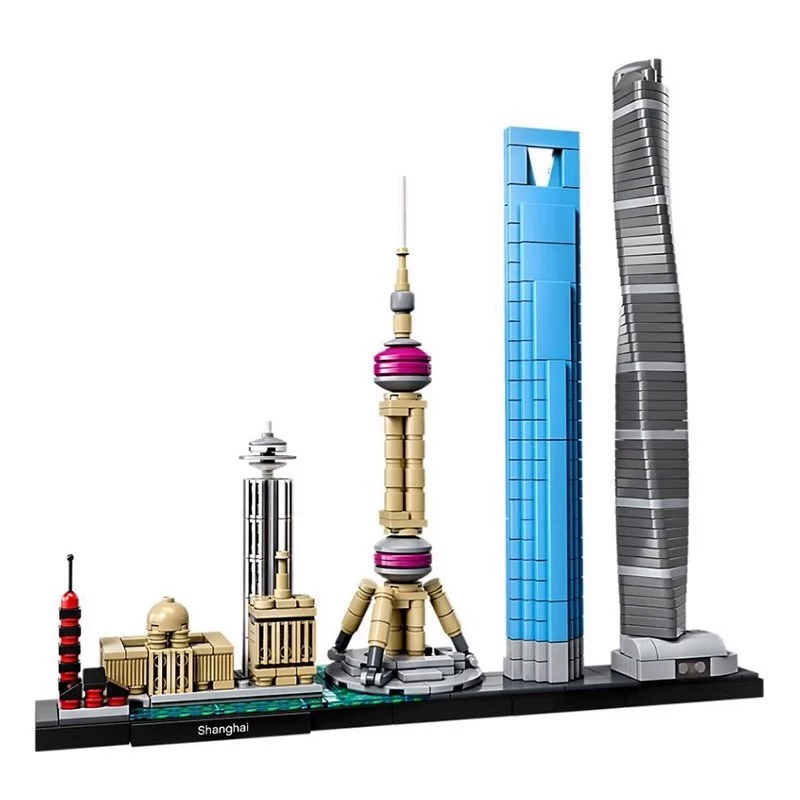 Совместимо с Lego Shanghai Skyline 21039 London 21034 Dubai 21052 Tokyo 21051 Конструктор строительные блоки игрушки