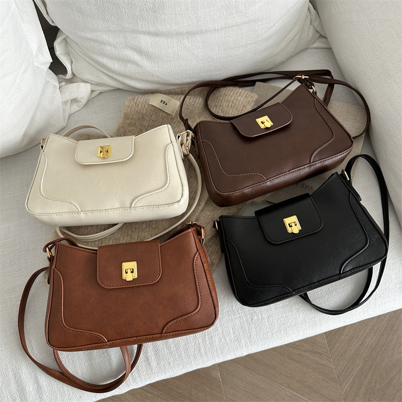 Invierno nueva tendencia bolso pequeño bolso de hombro retro bolso de moda simple bolso de brazo bolso de viaje ocio