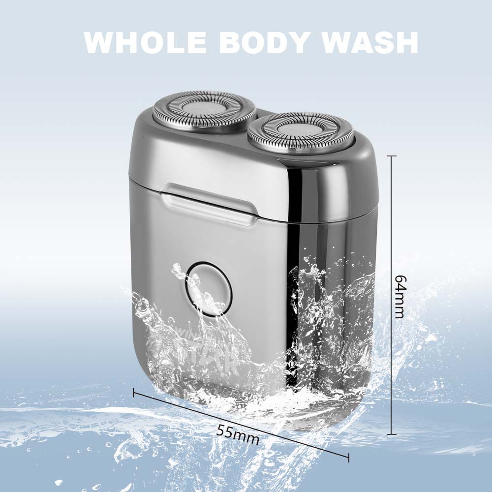 Winning Star Cross-border hogar TYPE-C carga pequeña portátil 2 cabezales impermeable afeitadora eléctrica